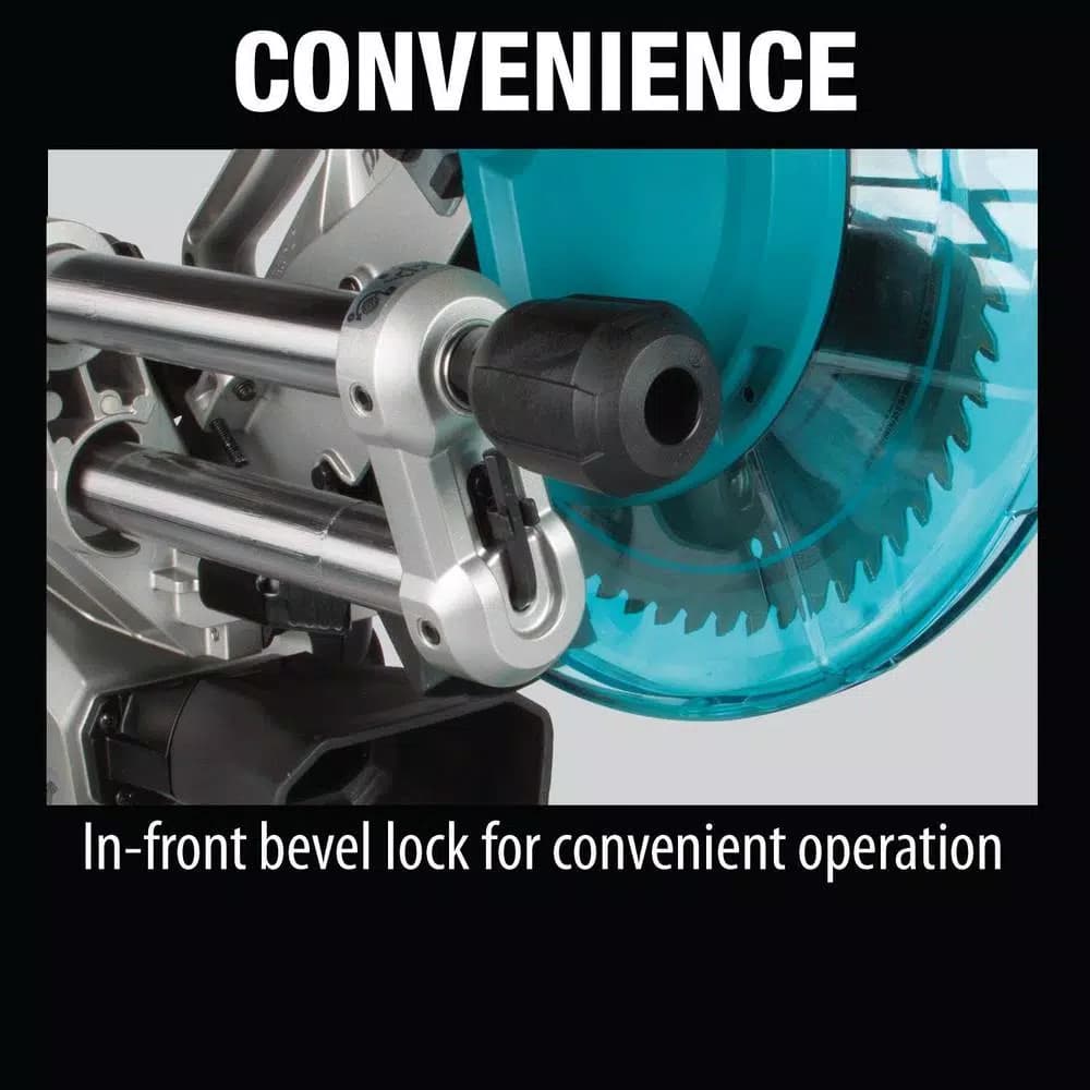 Makita 10 in. 15 Amp Dual-Bevel Sliding Compound Miter Saw with Laser and Folding Stand Kit