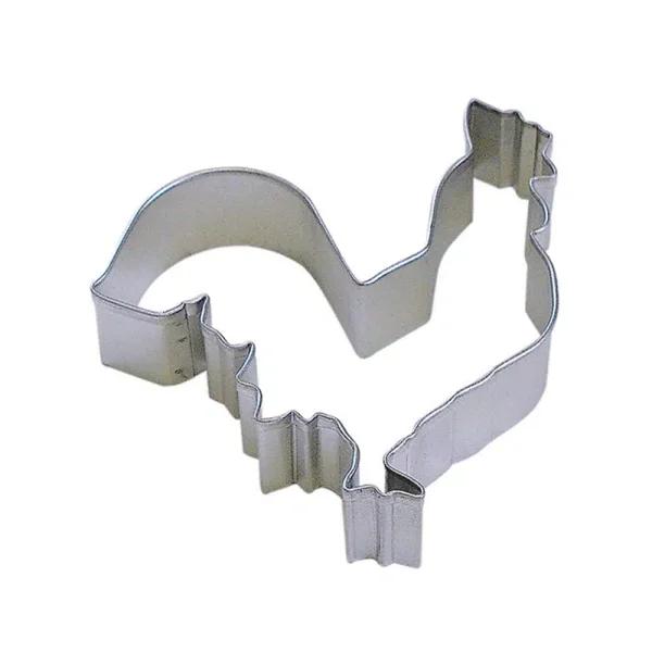 CybrTrayd-R&M 12-Piece Rooster Tinplated Steel Cookie Cutter Set with Recipe
