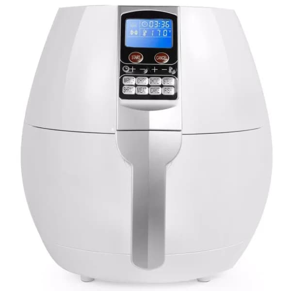 Ensue 3.7 Qt. White Digital Air Fryer with 8 Smart Programs and Rapid Air Technology