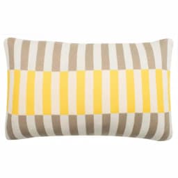 Safavieh Multi-Blocks 12 in. x 20 in. Stone Yellow Natural Striped Throw Pillow thumbnail 2