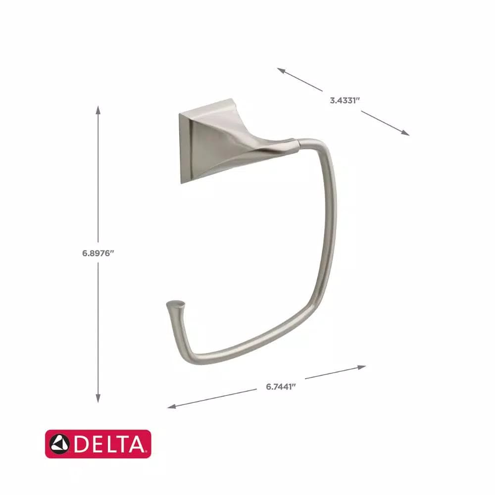 Delta Everly 3-Piece Brushed Nickel Bath Hardware Set with 24 in. Towel Bar