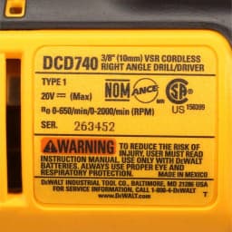 DEWALT 20V MAX Cordless 3/8 in. Right Angle Drill/Driver Kit with 1.3Ah Battery, Charger & Bag thumbnail 9