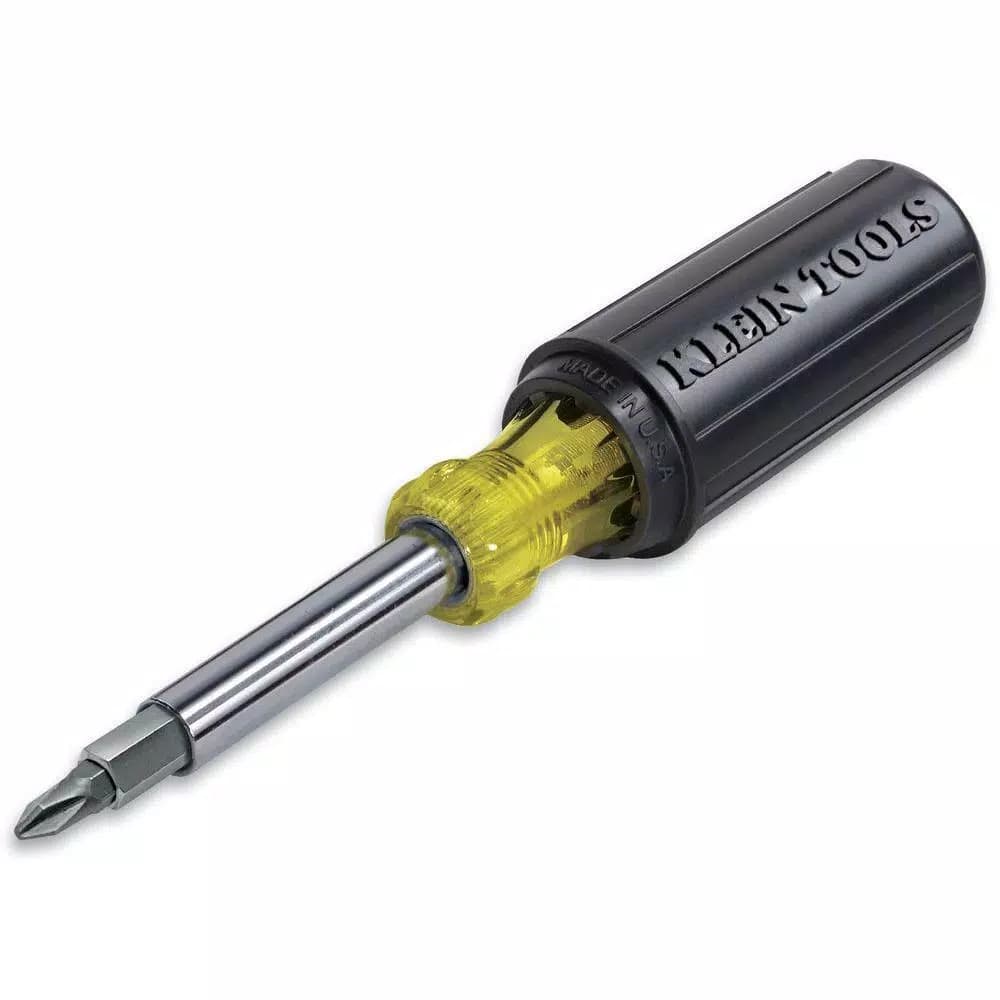 Klein Tools 11-in-1 Multi Bit Screwdriver & Nut Driver with Cushion Grip Handle