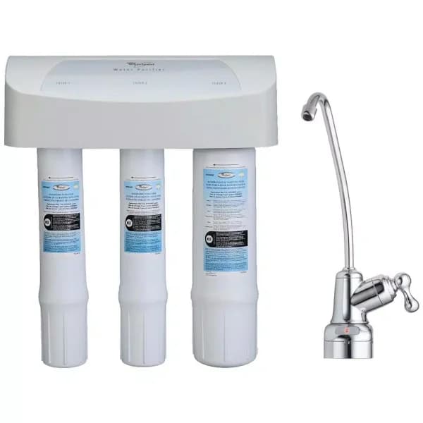 Whirlpool WHEMB40 Under Sink Water Purifier Filtration System with Twist and Lock Technology