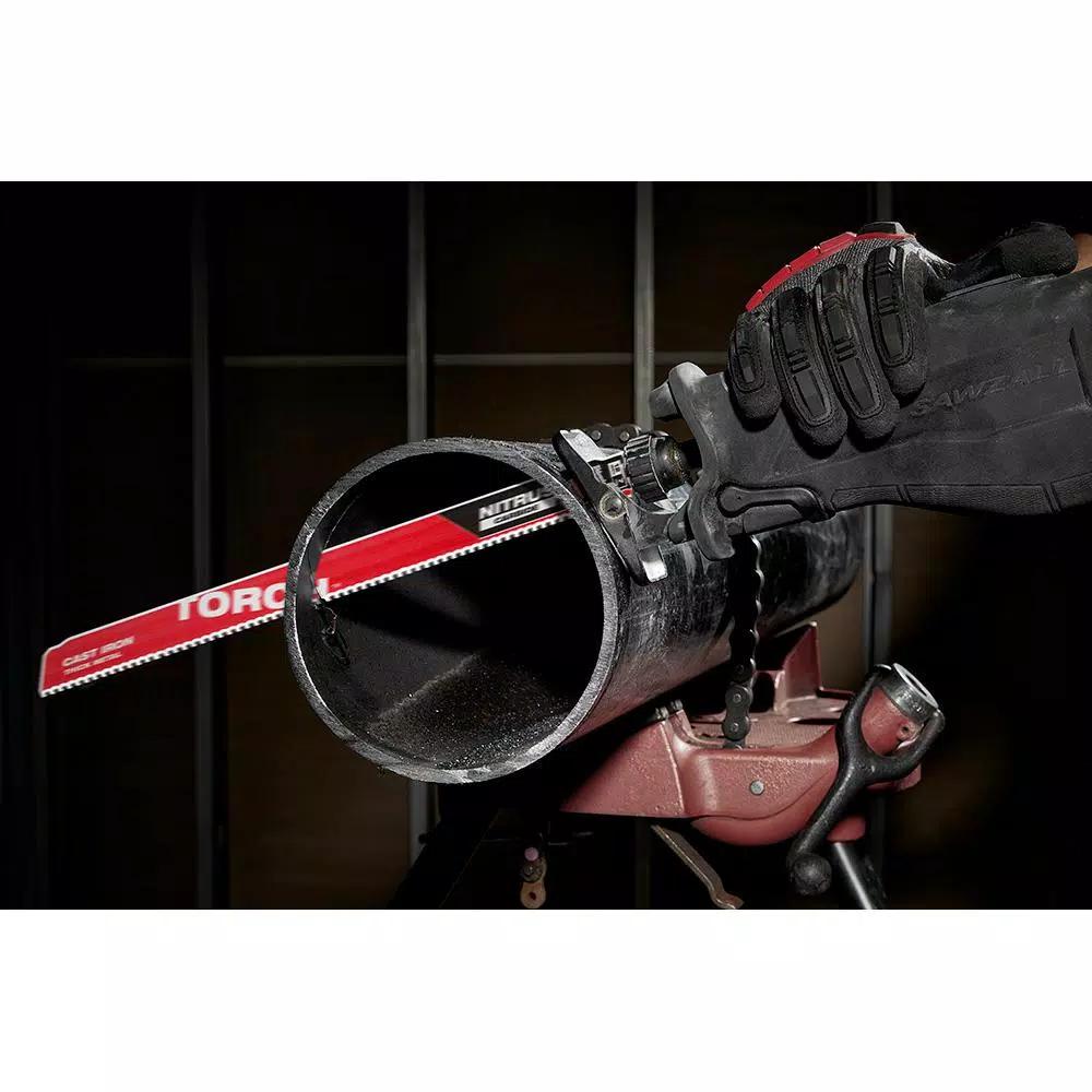 Milwaukee 12 in. Torch Nitrus Carbide 7 TPI Reciprocating Saw Blades, 5-Pack