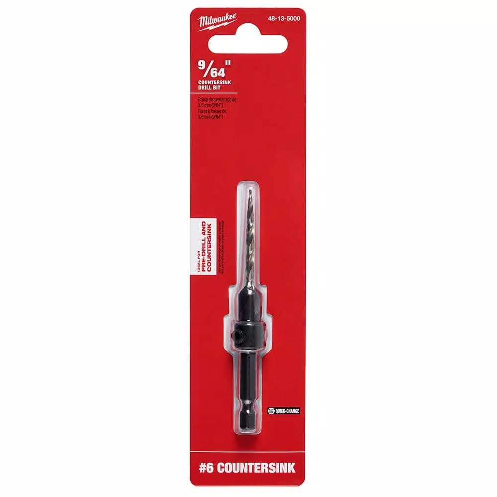 Milwaukee #6 Countersink with 9/64 in. High Speed Steel Drill Bit
