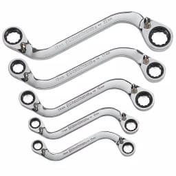 GEARWRENCH S-Shaped Reversible Double Box Ratcheting Wrench Set, 5-Piece Metric thumbnail 1