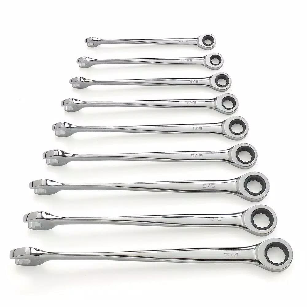 GearWrench 9-Piece SAE X-Beam Ratcheting Wrench Set