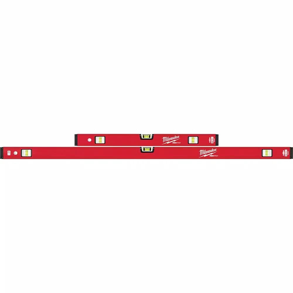 Milwaukee REDSTICK Magnetic Compact Box Level Set, 24 in. and 48 in.