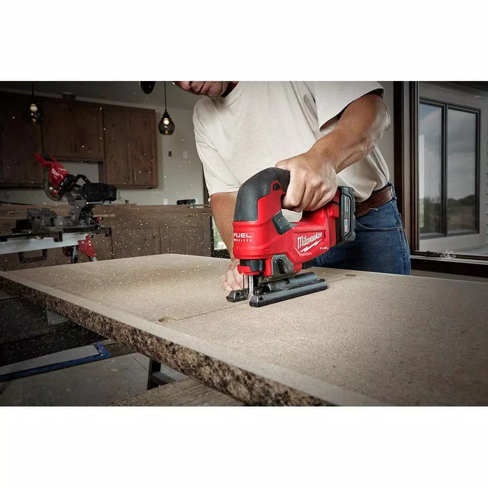 Milwaukee M18 FUEL 18V Brushless Cordless Jig Saw Kit with 5.0Ah Battery, Charger, and Case