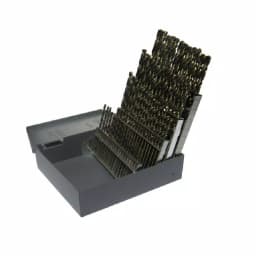 Drill America Killer Force 60-Piece High Speed Steel Jobber Drill Bit Set with Metal Case thumbnail 1