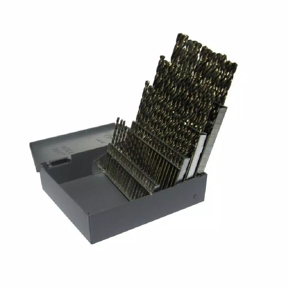 Drill America Killer Force 60-Piece High Speed Steel Jobber Drill Bit Set with Metal Case