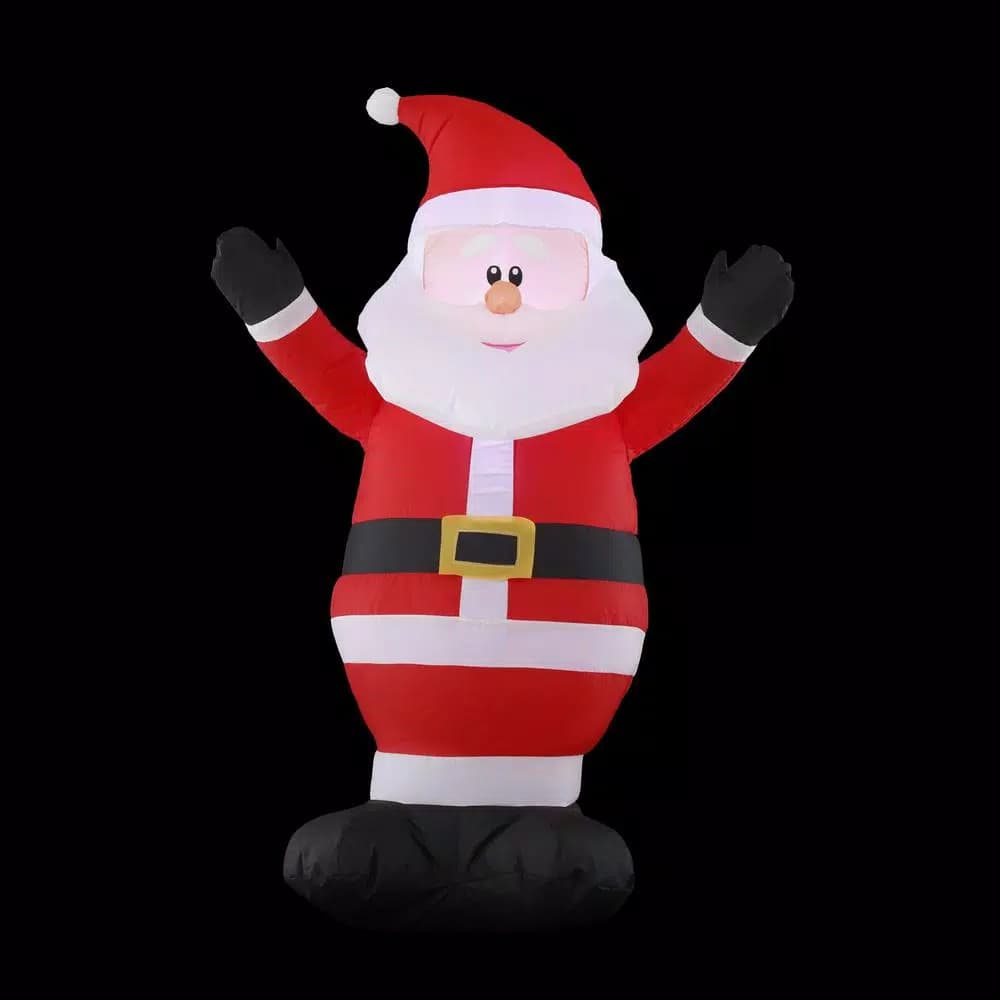 Home Accents Holiday 3.5 ft. Pre-Lit Airblown Inflatable Santa Holiday Decor