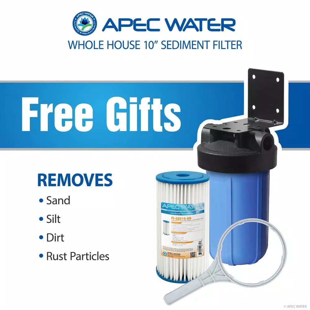 APEC Water Systems APEC Whole House Water Filtration and Salt-Free Water Softener System, 10 GPM