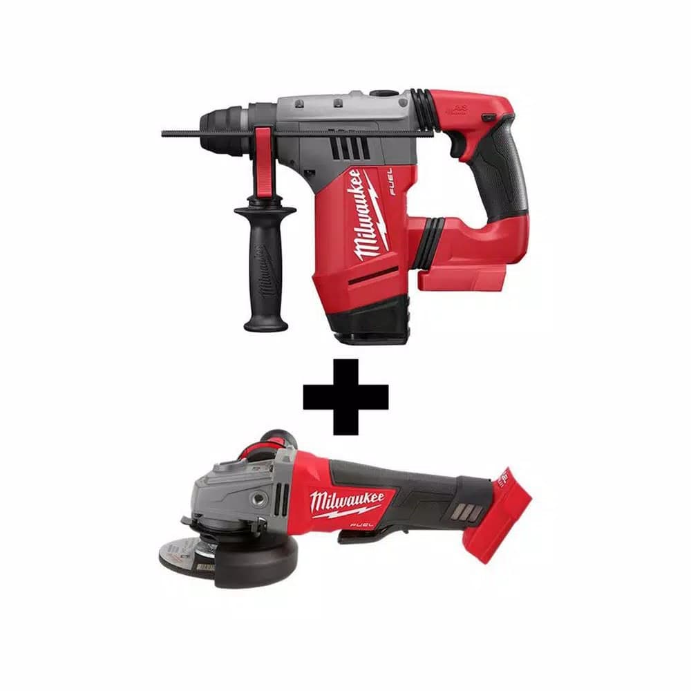 Milwaukee M18 FUEL 1-1/8 in. SDS-Plus Rotary Hammer Combo Kit with M18 FUEL Grinder
