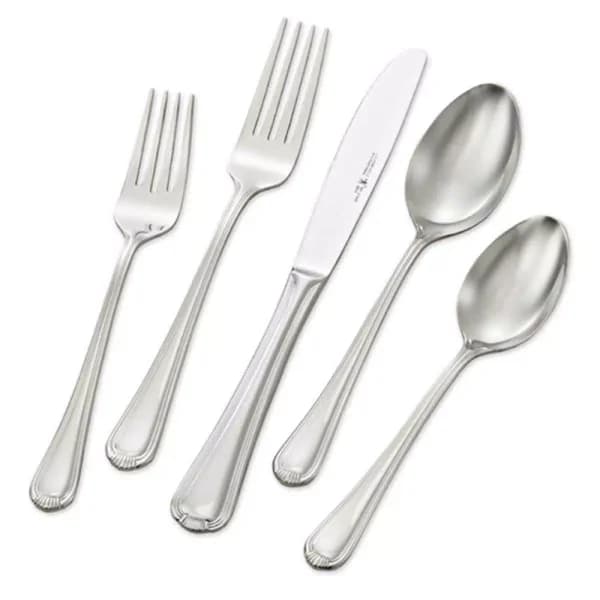 J.A. HENCKELS INTERNATIONAL Henckels International Alcea 65-Piece 18/10 Stainless Steel Flatware Set, Service for 12