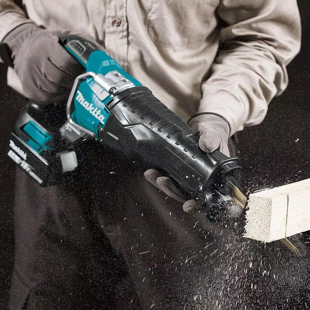 Makita 18V LXT Brushless Cordless Combo Kit - Hammer Drill, Impact Driver, Recip Saw & Flashlight (4-Piece)