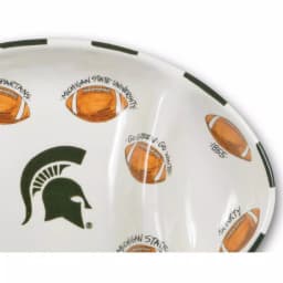 Magnolia Lane Michigan State Football Ceramic Divided Serving Platter thumbnail 2
