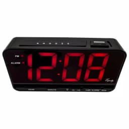 Equity by La Crosse Extra-Large 3 in. Red LED Digital Alarm Table Clock with HI/LO Settings thumbnail 3