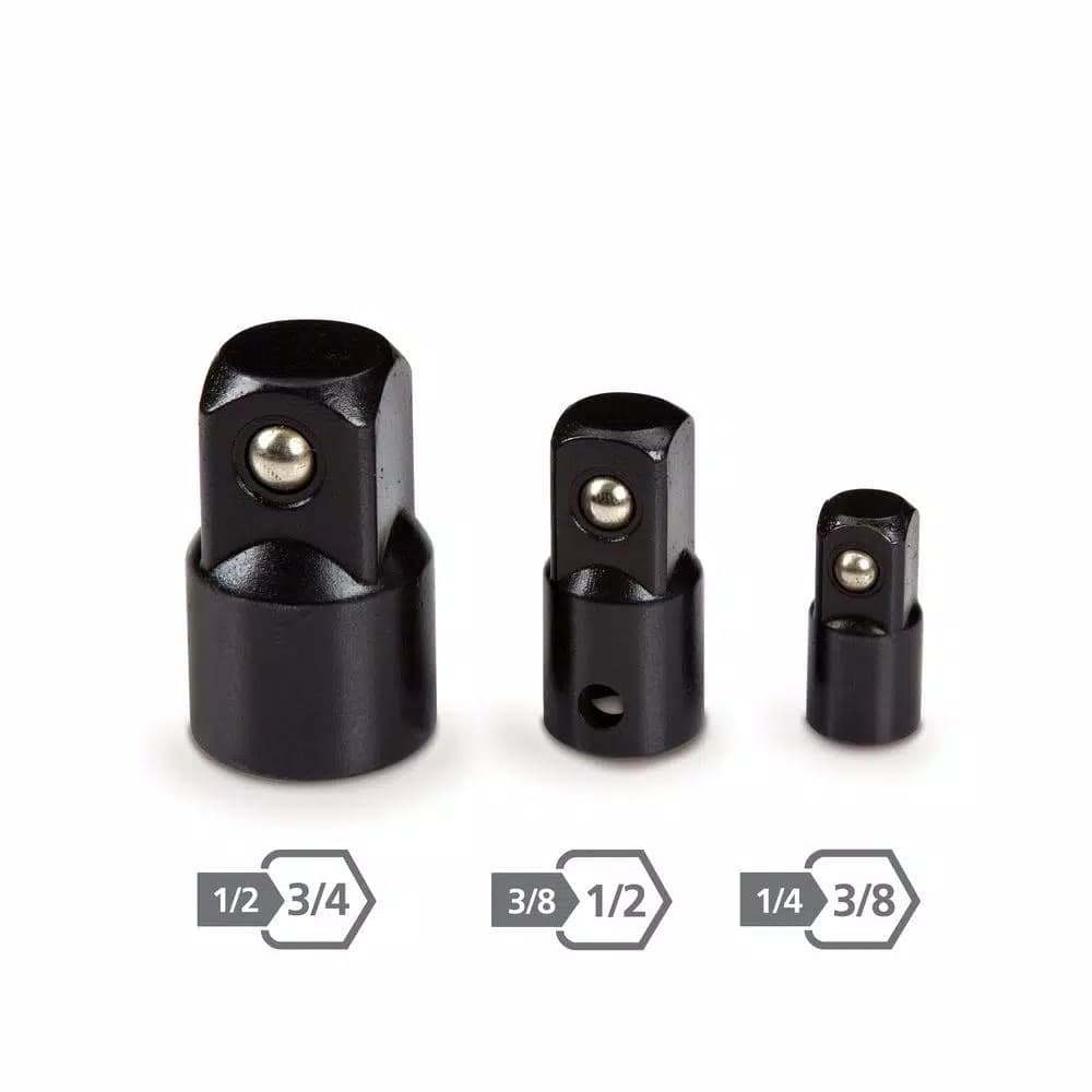 TEKTON 3-Piece Impact Adapter Set, Chrome Vanadium Steel