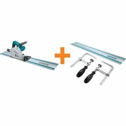 Makita 12 Amp 6-1/2 in. Plunge Circular Saw Bundle with (2) 55 in. Guide Rails and Clamp thumbnail 1
