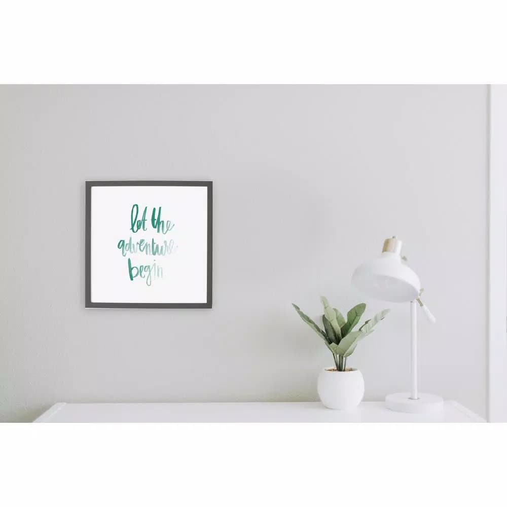 Petal Lane Home Watercolor Let The Adventure Begin Magnetic Memo Board, Ebony Frame