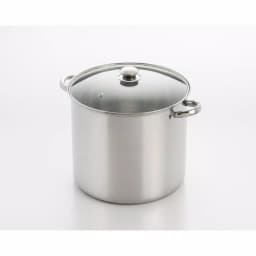 ExcelSteel 12 qt. Stainless Steel Stock Pot with Tempered Glass Lid thumbnail 1