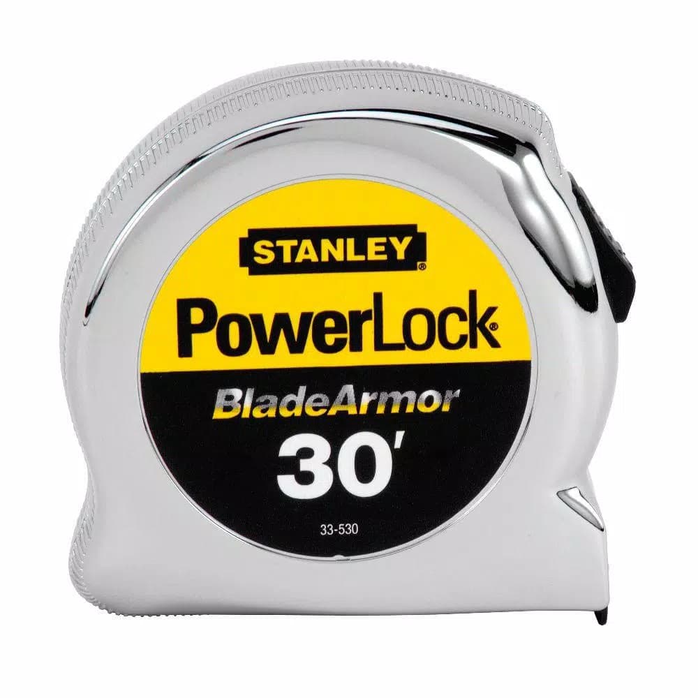Stanley PowerLock 30 ft. x 1 in. Tape Measure with Blade Armor Coating and Tru-Zero End Hook