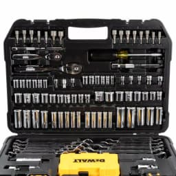 DEWALT 142-Piece 1/4 in. and 3/8 in. Drive Polished Chrome Mechanics Tool Set thumbnail 4