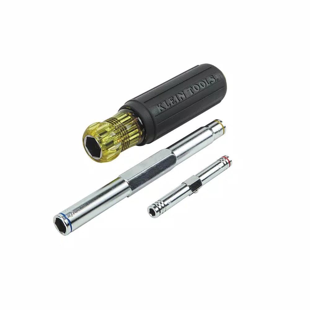 Klein Tools 5-in-1 Heavy Duty Multi-Nut Driver with Interchangeable Sizes and Wrench Assist