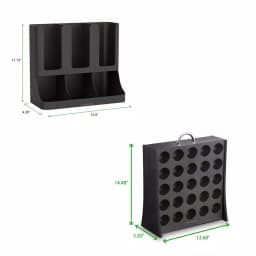 Mind Reader Black Coffee Condiment Organizer with K-Cup Storage, Compact Coffee Station for Home or Office thumbnail 7