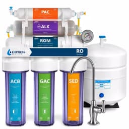 Express Water 10-Stage Reverse Osmosis Alkaline Water Filtration System with Faucet and Tank, 100 GPD thumbnail 1