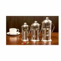 Ovente 34oz Silver French Press Coffee and Tea Maker with Borosilicate Glass Carafe and Measuring Scoop thumbnail 3
