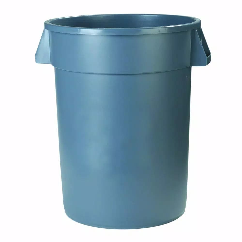 Carlisle Bronco 10 Gallon Gray Round Heavy Duty Trash Can, 6-Pack