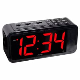 Equity by La Crosse Red 1.8 in. LED Quick Set Digital Alarm Clock with Dimmer and Battery Backup thumbnail 2