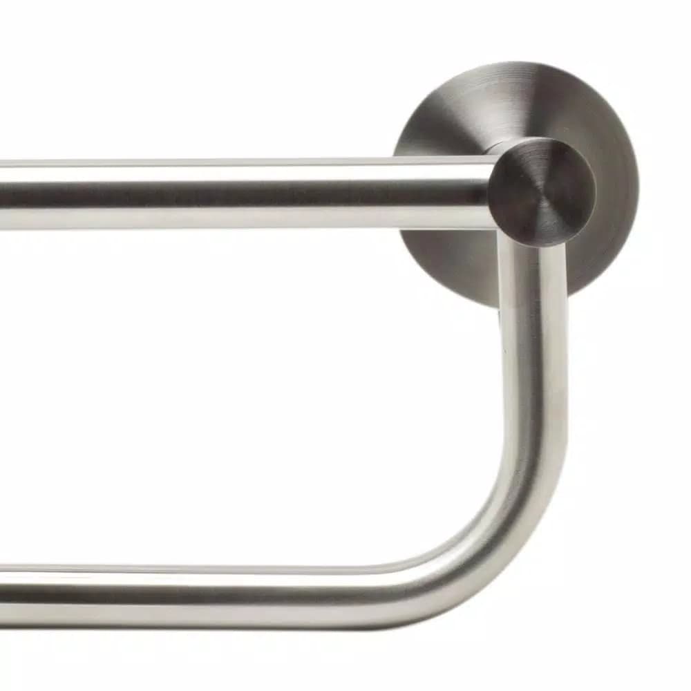 ALFI BRAND AB9538-BN 25.75 in. Modern Wall Mount Towel Rack with Shelf, Brushed Nickel