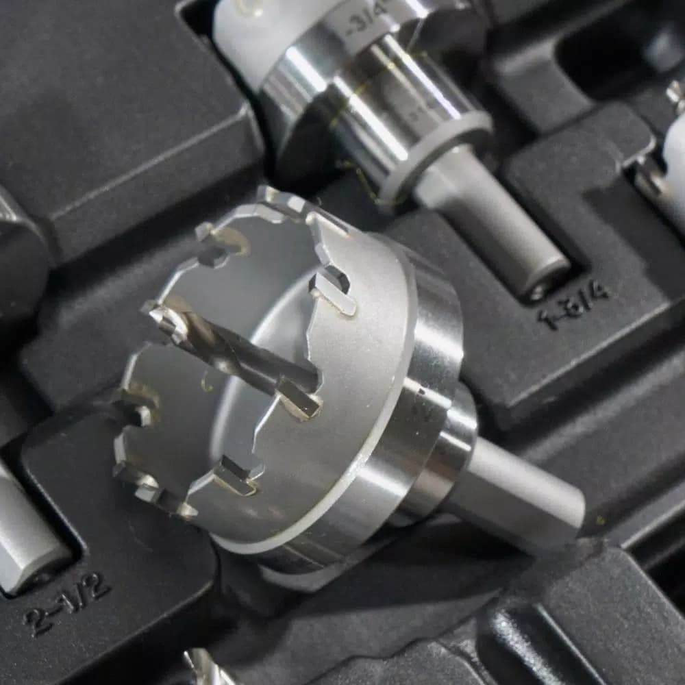 Klein Tools 8-Piece Carbide Hole Saw Kit for Electricians - Multi-Purpose Metal Cutter Set
