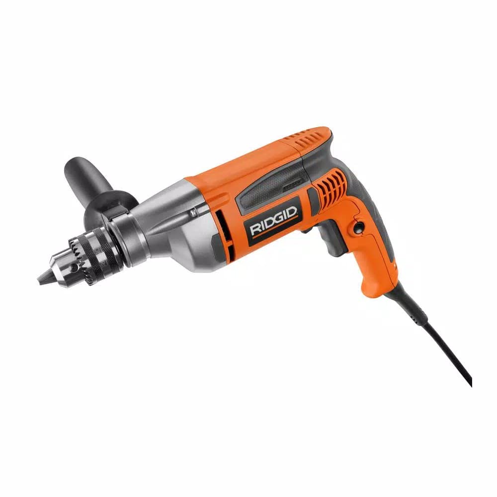 RIDGID 8 Amp Corded 1/2 in. Heavy-Duty Variable Speed Reversible Drill with Case