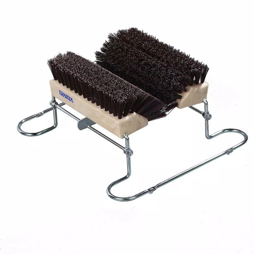 Carlisle Sparta Spectrum Boot 'N Shoe Brush with Steel Scraper and Chrome Steel Frame