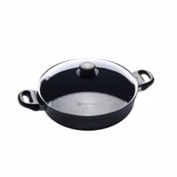 Swiss Diamond Classic Series 3.7 qt. Nonstick Cast Aluminum Saute Pan with Glass Lid, Gray thumbnail 1