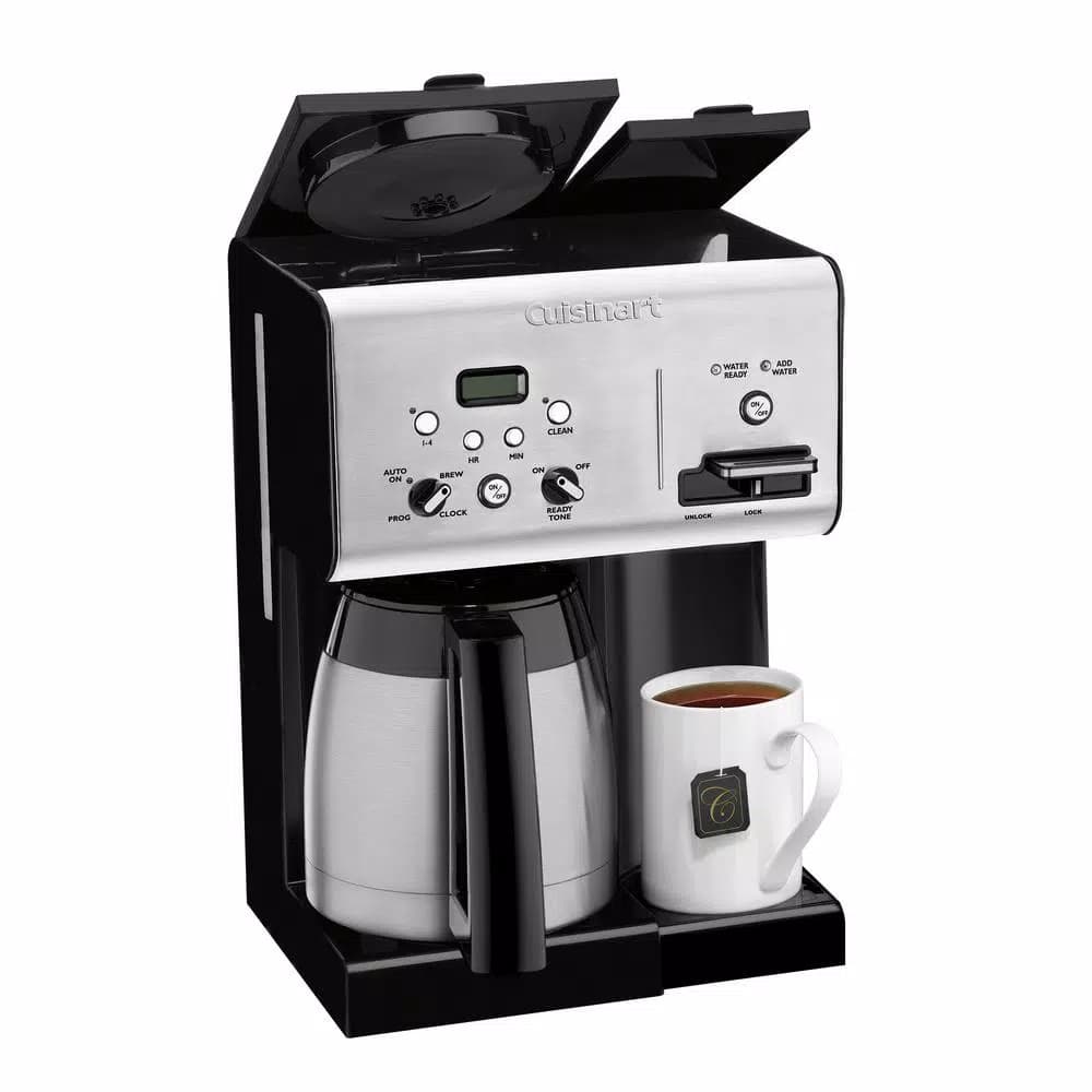 Cuisinart 10-Cup Black Stainless Steel Coffee Maker with Independent Hot Water System