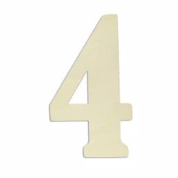 Jeff McWilliams Designs 18 in. Oversized Unfinished Wood Number 4 - Industrial Wall Decor thumbnail 1