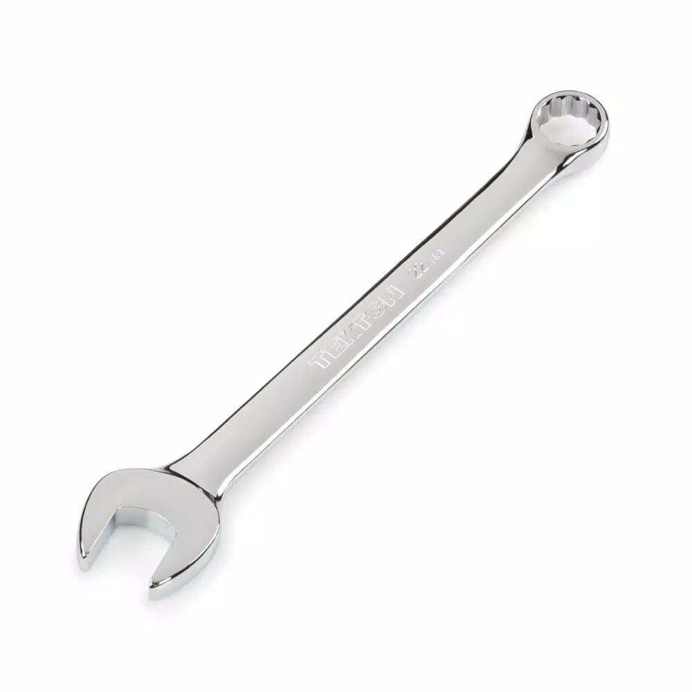 TEKTON 22 mm Combination Wrench, 12-Point Box End, Chrome Vanadium Steel