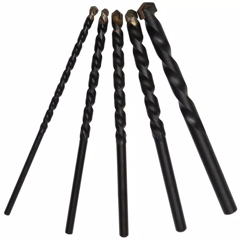 Drill America DAM Series Carbide-Tipped Masonry Drill Bit Set, 5-Piece