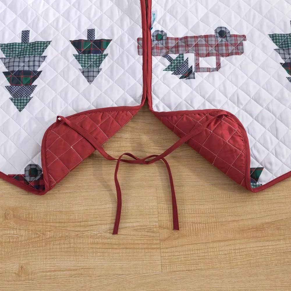 Country Living 48 in. Vintage Truck Quilted Tree Skirt, Reversible Microfiber