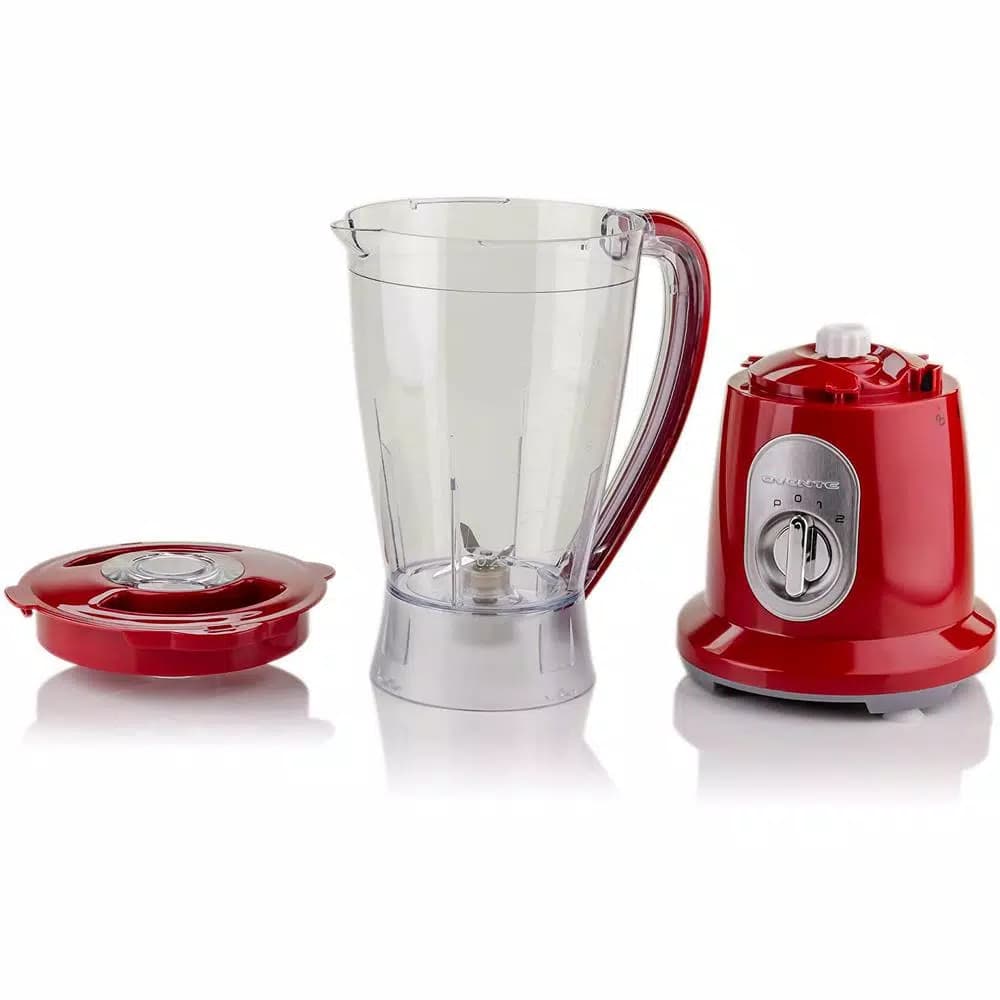 Ovente 400W Professional Blender, 50 oz 2-Speed Jar Blender with Pulse, Stainless Steel Blades, Red