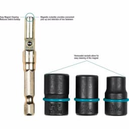 Makita Impact GOLD Detachable Nut Setter Set, 3-Piece Hex Shank thumbnail 4