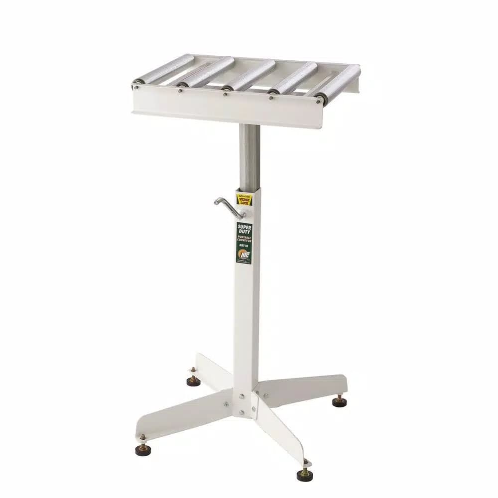 HTC 15 in. W Portable Roller Table Conveyor with Adjustable Legs