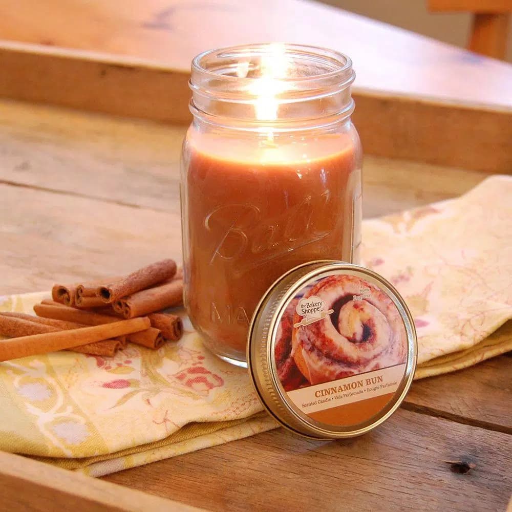 LUMABASE Bake Shoppe Collection 12 oz. Mason Jar Scented Candles, 3-Pack
