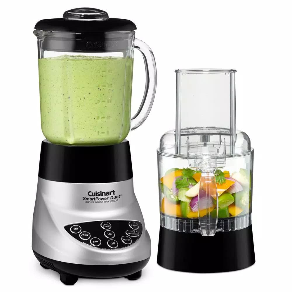 Cuisinart SmartPower Duet 7-Speed Blender and 3-Cup Food Processor, Brushed Chrome